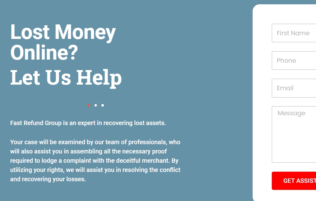 Fast Refund Group homepage