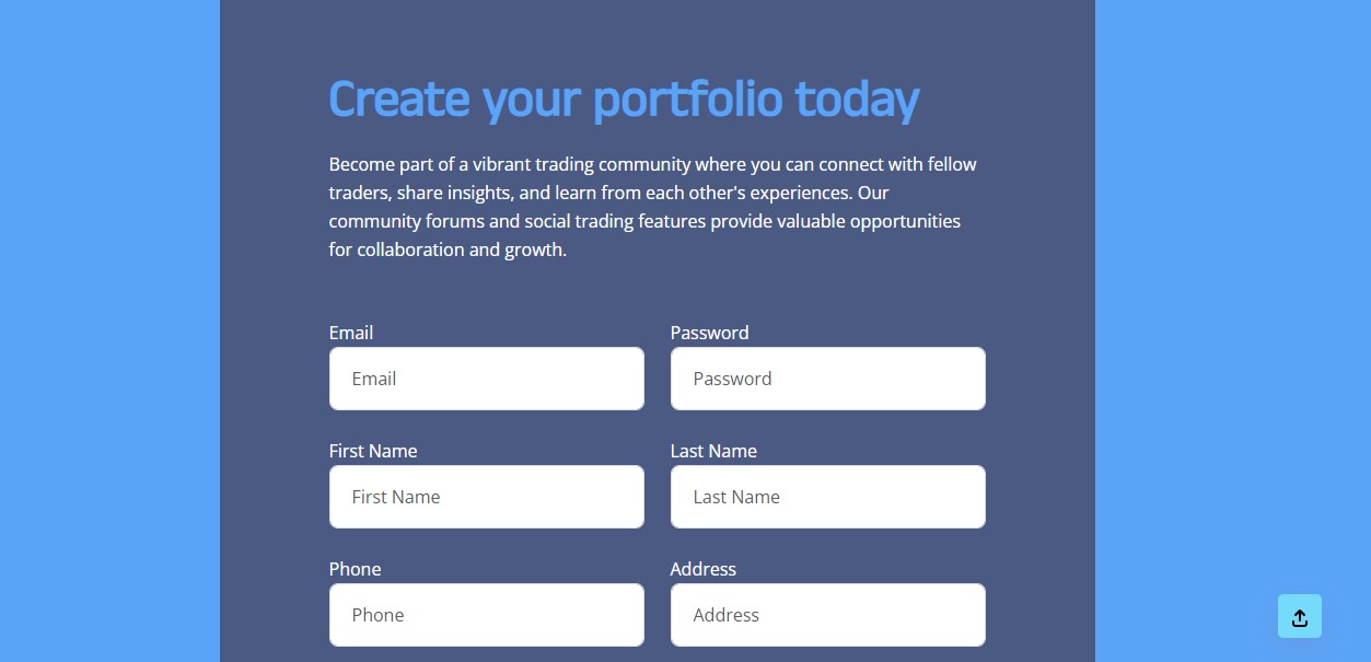 Trust-Fund Sign-Up Page