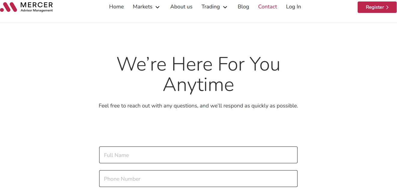 Mercer Advisor Management Customer Support