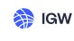 IGW logo featuring a blue globe icon to the left of the letters IGW.