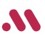 Abstract maroon logo: two rounded bars forming an 'M' with a small dot to the left.